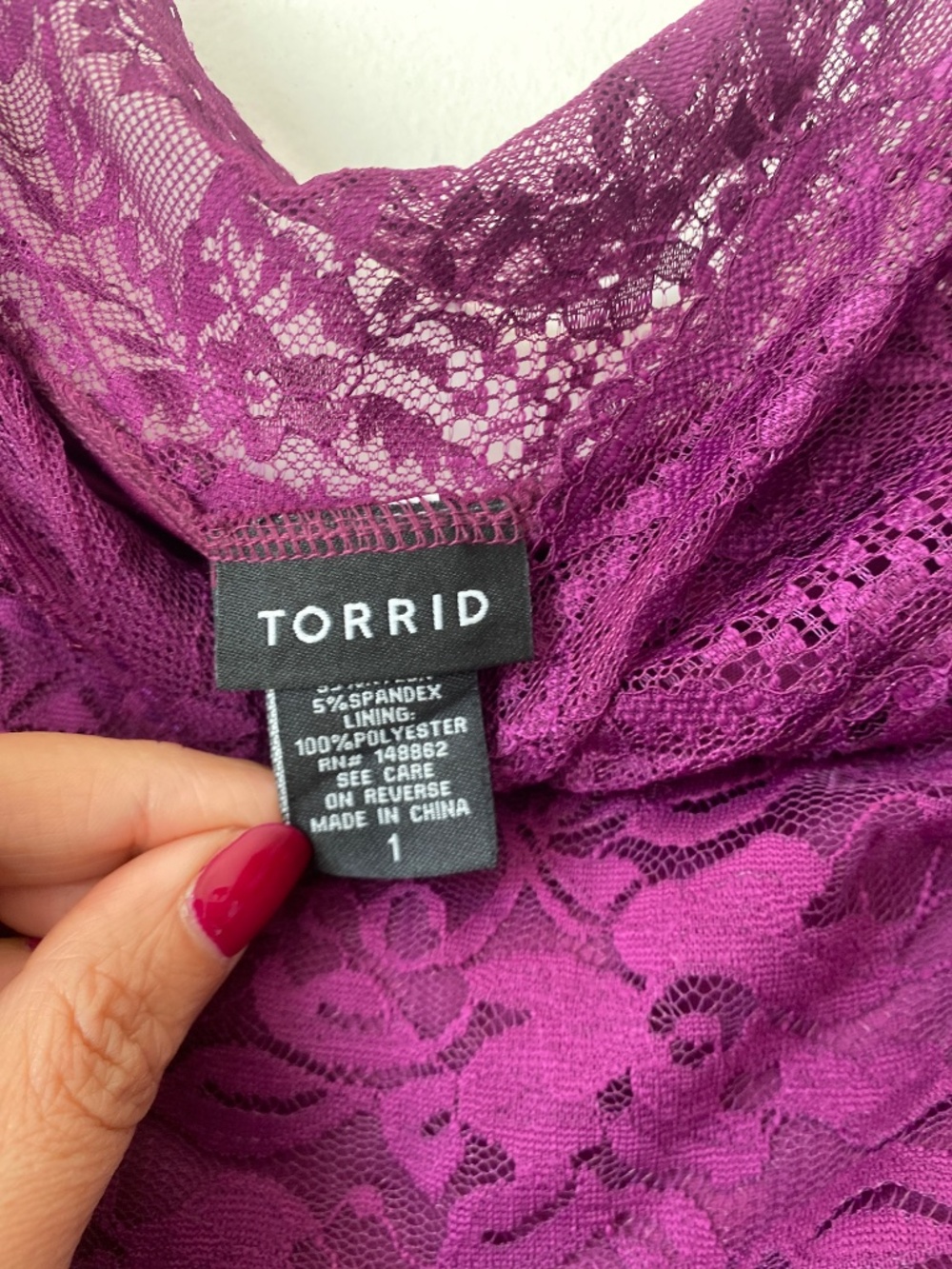 Torrid 1X  Floral Lace Top - Picture 2 of 9